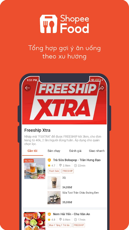 Screenshots ShopeeFood - Ứng dụng đặt món và giao đồ ăn trực tuyến nhanh chóng