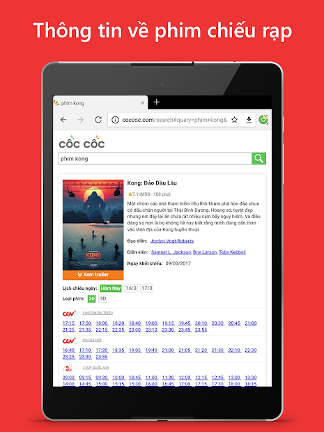 Screenshots Trình duyệt Cốc Cốc