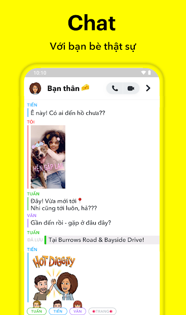 Screenshots Snapchat - Ứng dụng mạng xã hội snapchat