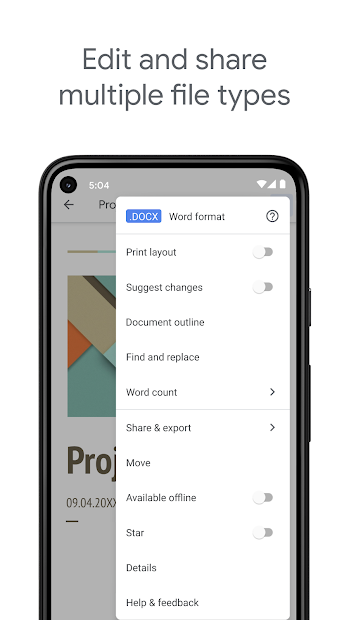 Screenshots Google Tài liệu (Google Docs) - tạo và chỉnh sửa tài liệu trực tuyến, miễn phí