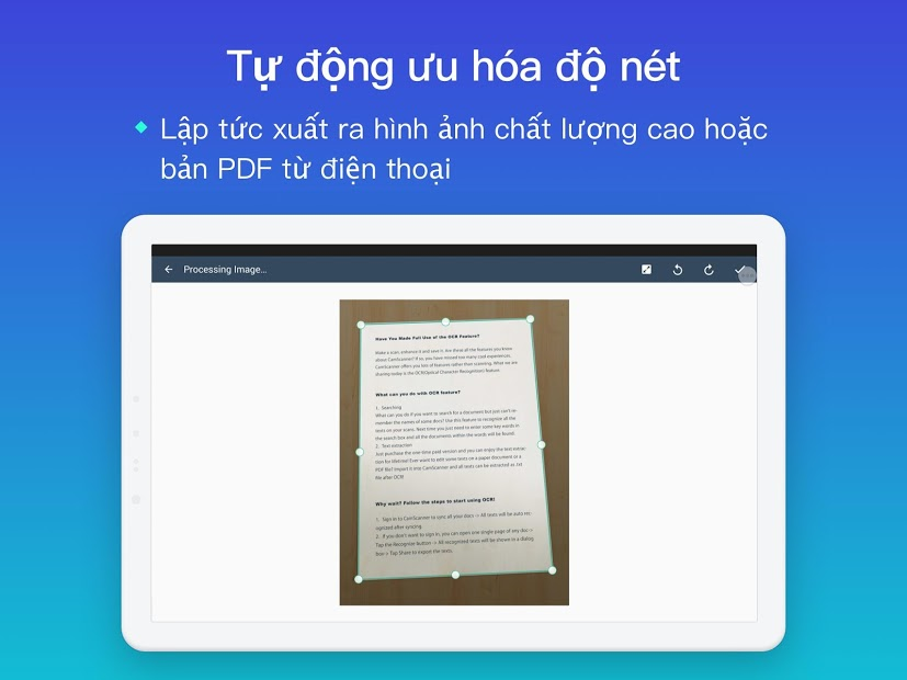 Screenshots CamScanner: Máy quét tài liệu, giấy tờ ngay trên điện thoại