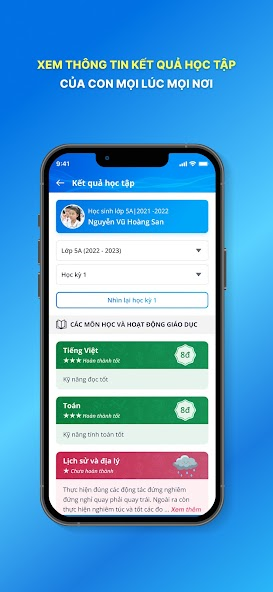 Screenshots Ứng dụng vnEdu Connect: Tra cứu điểm, kết quả học tập, sổ liên lạc
