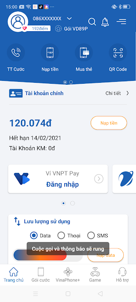 Screenshots My VNPT: Quản lý dịch vụ di động, cáp quang, truyền hình