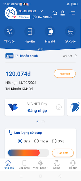 Screenshots My VNPT: Quản lý dịch vụ di động, cáp quang, truyền hình