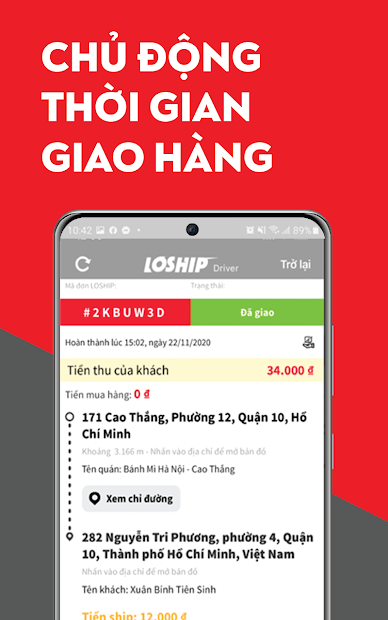 Screenshots Loship - Chiến binh: Đăng ký ship đồ miễn phí