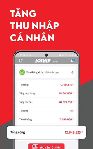 Screenshots Loship - Chiến binh: Đăng ký ship đồ miễn phí