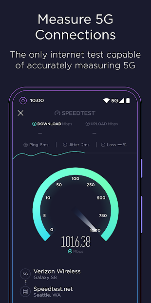 Screenshots Speedtest by Ookla: Kiểm tra tốc độ mạng