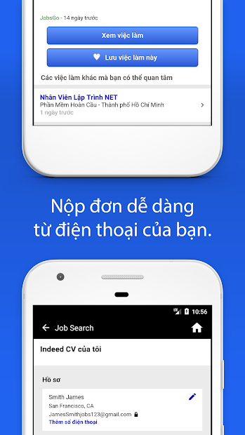 Screenshots Việc làm Indeed - Tìm kiếm việc làm nhanh chóng, thuận tiện