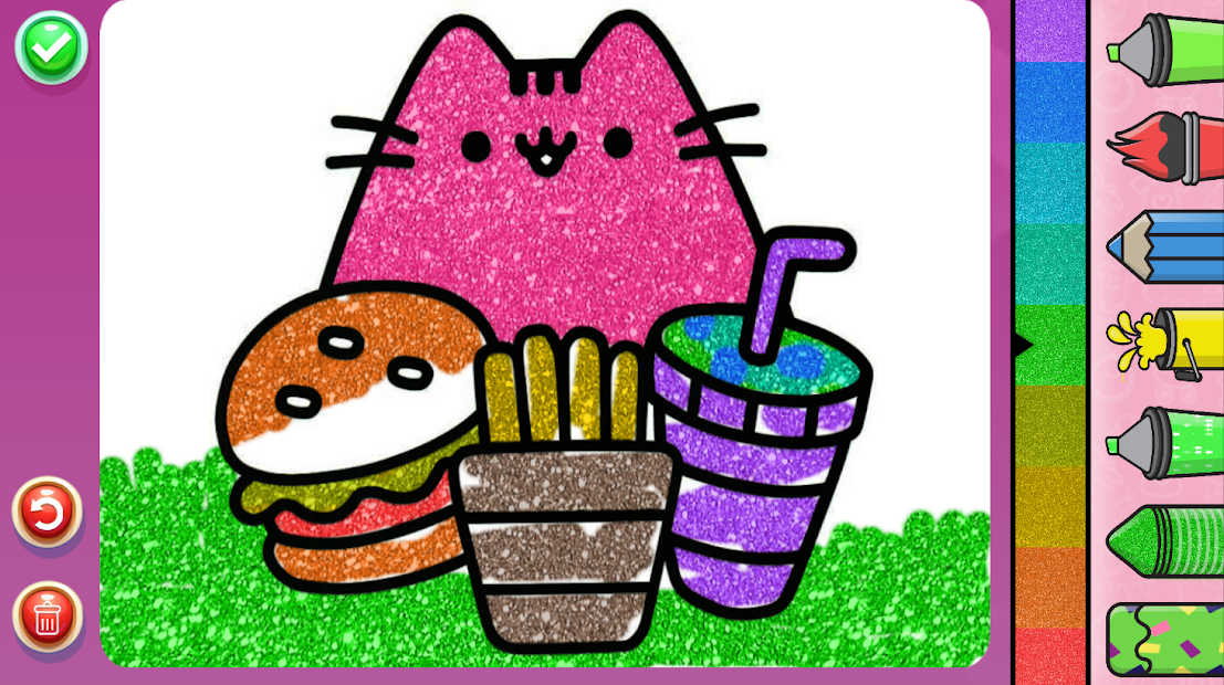 Screenshots Kitchen Coloring Book With Animation - Glitter: Sách tô màu dụng cụ nhà bếp cho bé