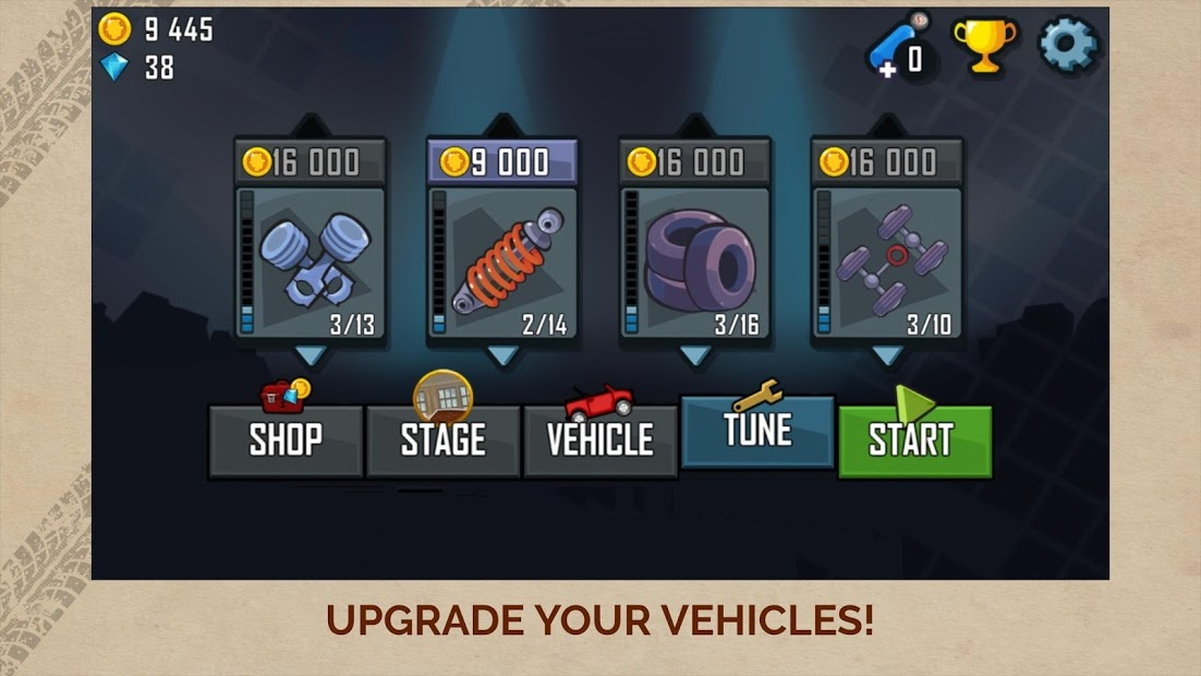 Screenshots Hill Climb Racing - Game đua xe leo núi vượt địa hình cực vui