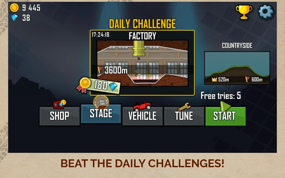 Screenshots Hill Climb Racing - Game đua xe leo núi vượt địa hình cực vui