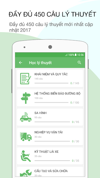 Screenshots Học bằng lái xe máy A1,A2