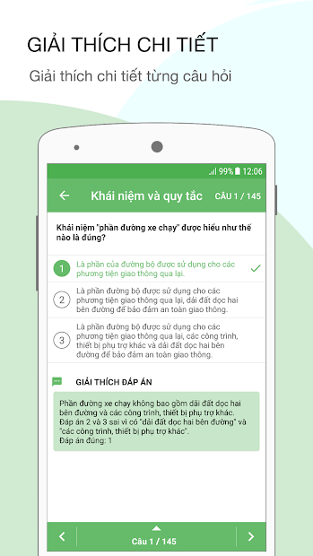 Screenshots Học bằng lái xe máy A1,A2