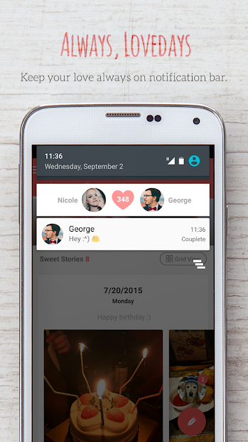 Screenshots inlove - Ứng dụng đếm ngày yêu, nhận thông báo ngày kỷ niệm