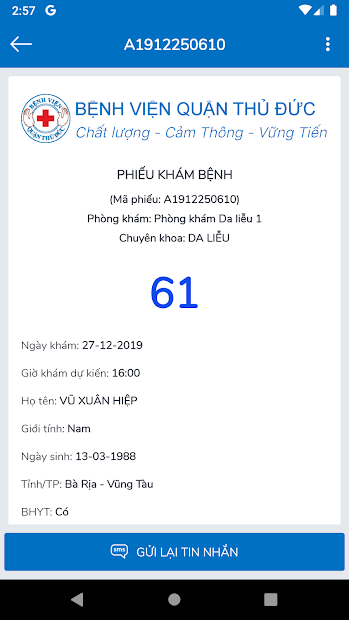 Screenshots Bệnh viện Quận Thủ Đức - Đăng Ký Khám Bệnh Online