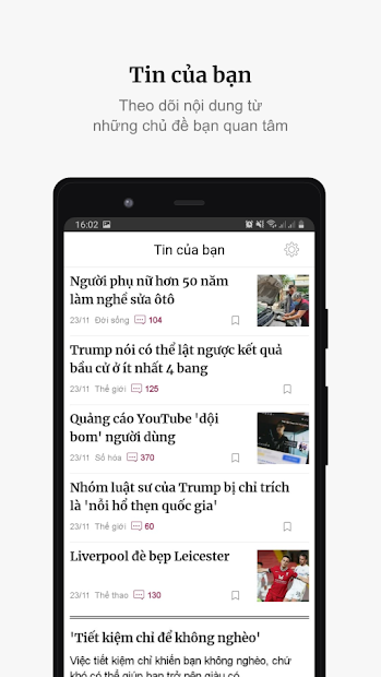 Screenshots Báo VnExpress: Cập nhật tin tức nóng hổi, mới nhất 24/7
