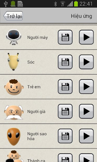 Screenshots Voice changer - Ứng dụng thay đổi giọng nói nam, nữ, em bé,...