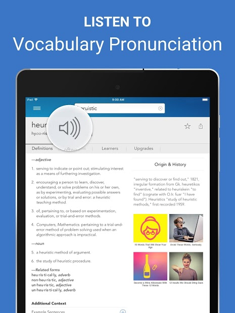 Screenshots Dictionary.com - Từ điển Anh - Anh - Tra cứu nghĩa của từ
