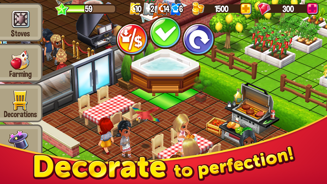 Screenshots Food Street - Game nhà hàng kết hợp nông trại cực hay