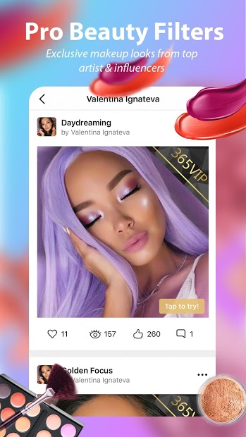 Screenshots Perfect365: One-Tap Makeover- Trang điểm nhanh chóng chỉ với 1 lần chạm