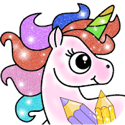 Glitter Unicorn Coloring Book - Rainbow Drawing - Sách tô màu mẫu kì lân đáng yêu