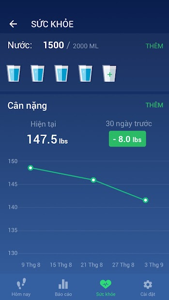 Screenshots Bộ đếm bước - Ứng dụng tính bước chân, calo