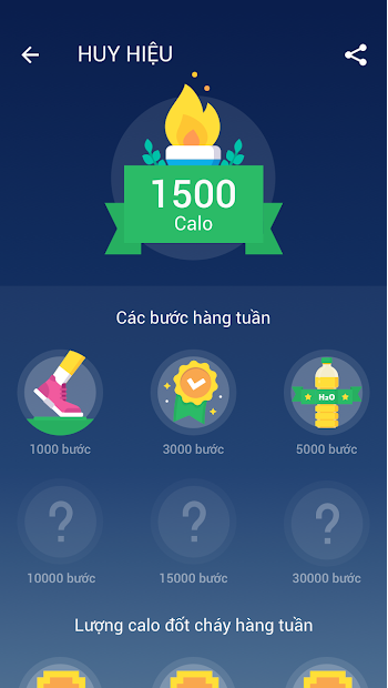 Screenshots Bộ đếm bước - Ứng dụng tính bước chân, calo