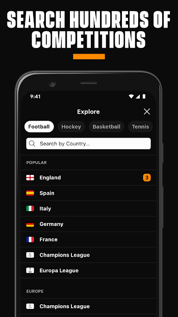 Screenshots LiveScore - Cập nhật tỉ số bóng đá