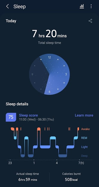 Screenshots SAMSUNG HEALTH: Ứng dụng theo dõi sức khỏe của Samsung