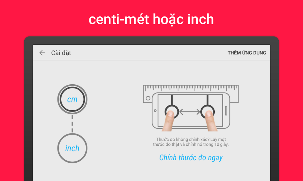 Screenshots Ruler App: Thước kẻ - Ứng dụng thước đo cm, đo độ dài trên điện thoại