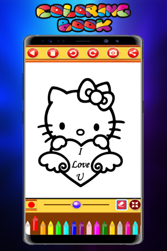 Screenshots Kitty Coloring & Drawing Book: Ứng dụng tô màu cô mèo Kitty đáng yêu