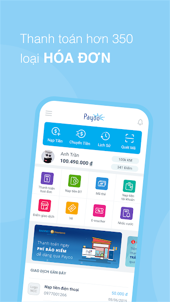 Screenshots Ví điện tử Payoo - Thanh toán hóa đơn bằng một cú chạm nhẹ