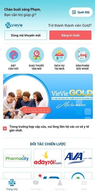 Screenshots VieVie - Kết nối bác sĩ, khám bệnh tại nhà nhanh chóng