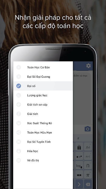 Screenshots Mathway: Ứng dụng giải toán đại số, phương trình, vẽ đồ thị