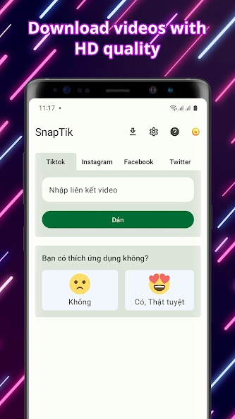 Screenshots SnapTik: Tải video TikTok không có logo, xóa logo video TikTok trên điện thoại