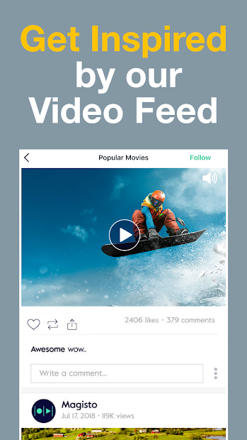 Screenshots Magisto - Trình chỉnh sửa video online, chuyên nghiệp