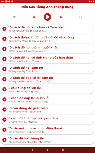 Screenshots Learn English: Ứng dụng học tiếng Anh PORO, luyện nghe nói tiếng Anh