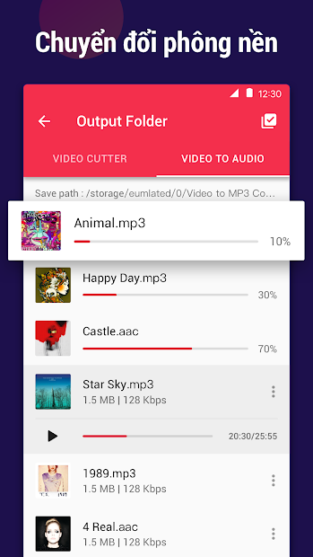 Screenshots Video to MP3 Converter - App chuyển đổi video sang MP3, cắt video, nhạc