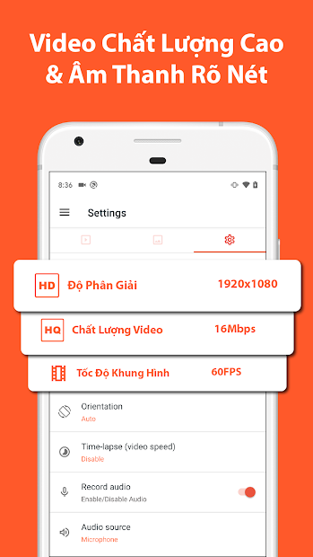 Screenshots AZ Screen Recorder -  Phần mềm quay màn hình điện thoại Android
