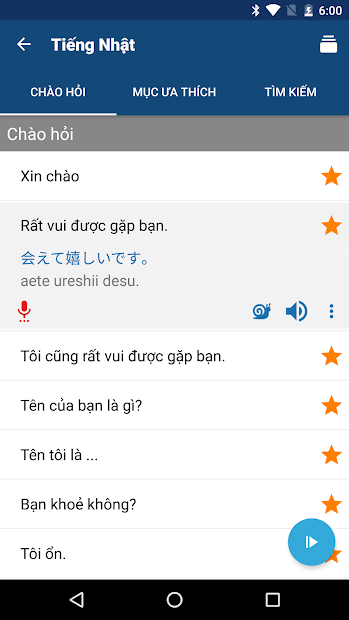 Screenshots Learn Japanese Phrases - Ứng dụng tự học tiếng Nhật cơ bản hiệu quả