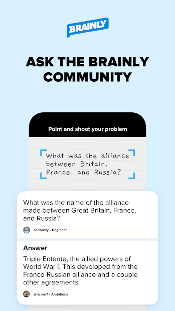 Screenshots Brainly - The Homework App: Ứng dụng học, làm bài tập tiếng Anh tại nhà