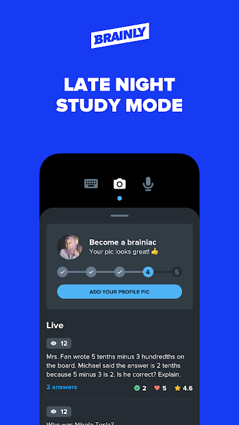 Screenshots Brainly - The Homework App: Ứng dụng học, làm bài tập tiếng Anh tại nhà