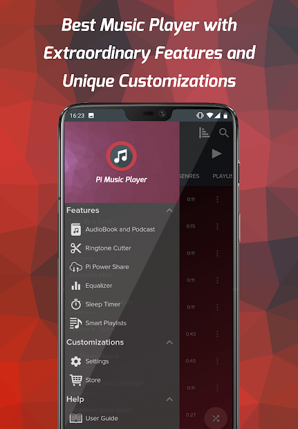 Screenshots Pi Music Player - MP3 Player: Ứng dụng nghe, cắt và chỉnh sửa nhạc hay