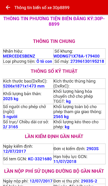 Screenshots Biển số xe - Ứng dụng tra cứu biển số xe máy, ô tô toàn quốc