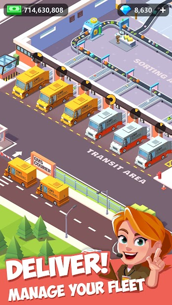 Screenshots Idle Courier Tycoon - Game mô phỏng quản lý công ty 3D trên điện thoại