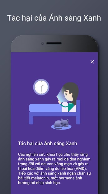 Screenshots Blue Light Filter - Ứng dụng bảo vệ mắt chống tia sáng xanh