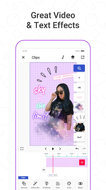 Screenshots Funimate Video Editor - App chỉnh sửa video đẹp, tạo hiệu ứng video