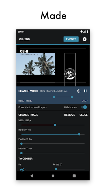 Screenshots ChkSnd - Ứng dụng tạo video sóng nhạc, làm video nhạc kèm hình ảnh