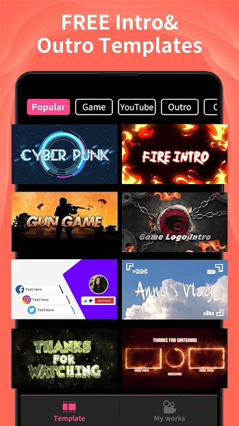 Screenshots Intro Maker for YT: Ứng dụng tạo video intro cho Youtube