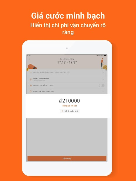 Screenshots Lalamove - Ứng dụng giao hàng siêu tốc nội thành tại TPHCM & Hà Nội